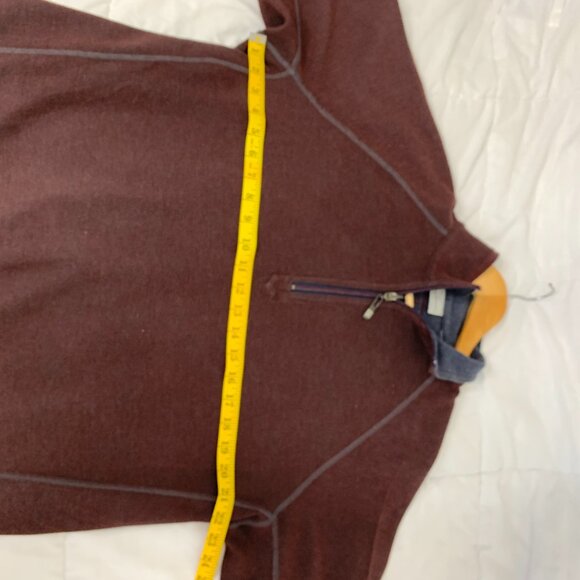 Tommy Bahamas Quarter Zip Mens Maroon Sweatshirt - Picture 5 of 11